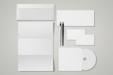 Corporate identity transparent mockup png set for business enterprise