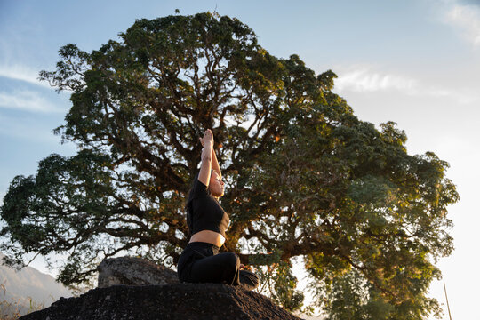 Sukhasana with Anjali mudra