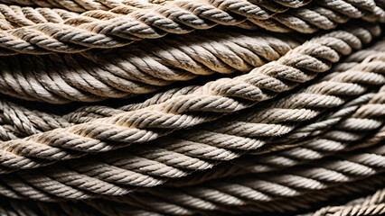 Fototapeta premium Close up of various ropes