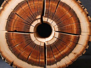 Rings in tree trunk cross section