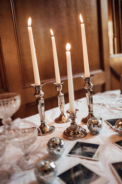 Silver Candle Vintage Candle Holders