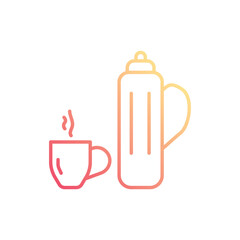 Themos icon design with white background stock illustration