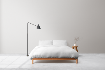 Bedding png mockup minimal bedroom interior design