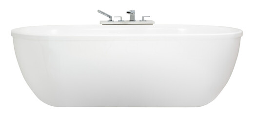 Freestanding modern bathtub png mockup bathroom furniture