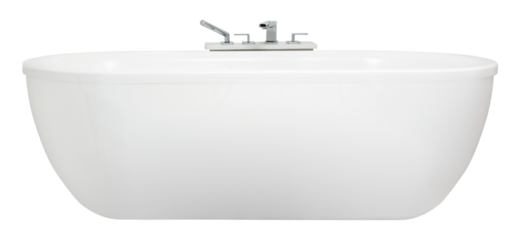 Freestanding modern bathtub png mockup bathroom furniture