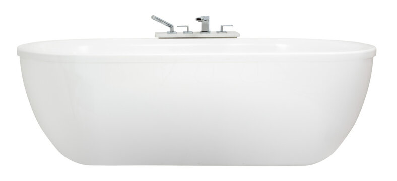 Freestanding modern bathtub png mockup bathroom furniture