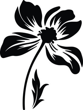 pasque flower silhouette