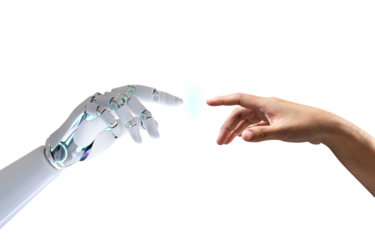 Png technology human touch cut out, modern remake of The Creation of Adam