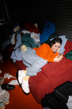 Portrait of a woman in a mess