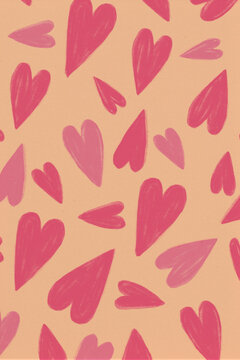 Valentine's Day hearts.