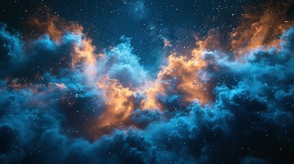 Naklejka premium blue sky color powder explosion on black background