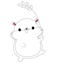 Hamster coloring page for kids