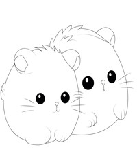 Hamster coloring page for kids