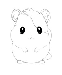 Hamster coloring page for kids