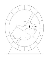 Hamster coloring page for kids
