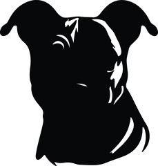American Pit Bull Terrier silhouette