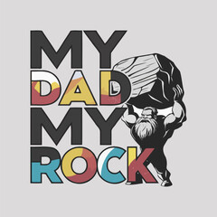 Fototapeta premium Father's day t-shirt design vector. T-shirt Design template for Father's day. Happy fathers day