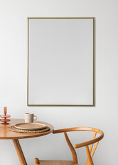 Frame png transparent mockup minimal contemporary dining room interior