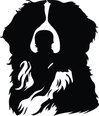 Bernese Mountain Dog silhouette