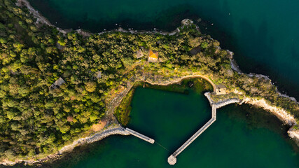 İstanbul Kaşık Island Drone View