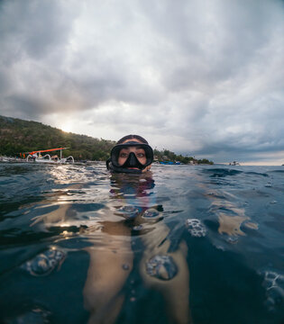 UGC of a woman snorkeling