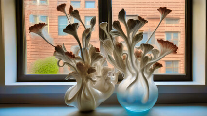 vase with flowers - obrazy, fototapety, plakaty