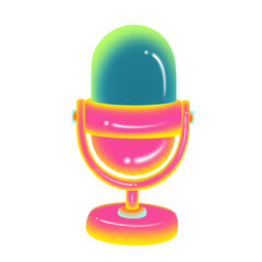 Obraz premium Podcast logo. The microphone icon. Podcast radio icon. Studio microphone with webcast. Audio record concept.