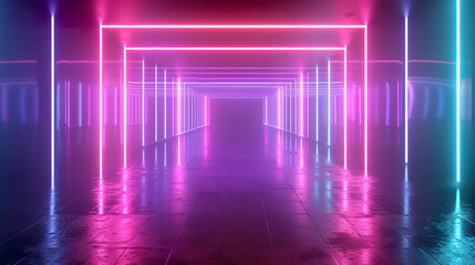 neon rainbow wire and light