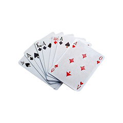 four aces poker cards isolated. playing card.