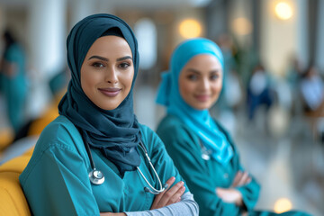 Muslim surgeon nurse,woman