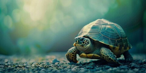 Close Up of a Turtle on the Ground