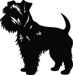Glen of Imaal Terrier silhouette - obrazy, fototapety, plakaty