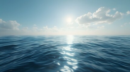 Obraz premium Calm sea water surface during day light.