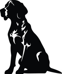 Obraz premium Small Munsterlander Pointer silhouette
