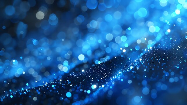 Soft focus lights and lines on a blue background, creating a calm technological texture ideal for sophisticated digital products and services