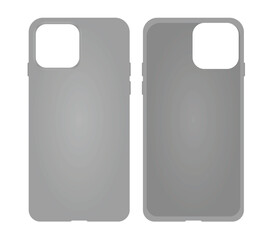 Grey  phone case. vector illustration