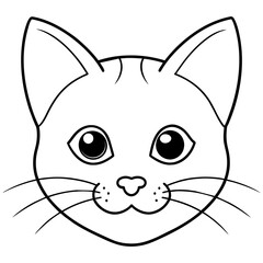 cat face vector illustration