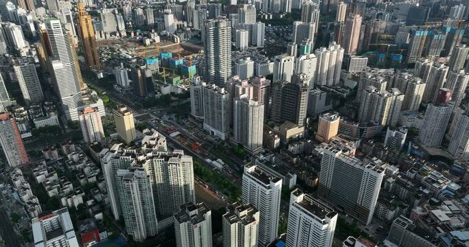 footage of landscape in shenzhen city, China 