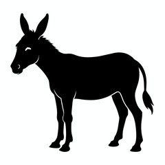 donkey silhouette vector illustration