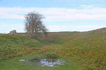Iron age ditch of Avebury in Wiltshire	