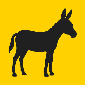 recommend clip art: donkey silhouette vector illustration
