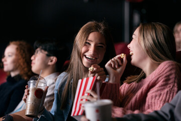 Movies: Girls Laugh While Watching Movie