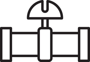 Vale and Water Tap Line Icon
