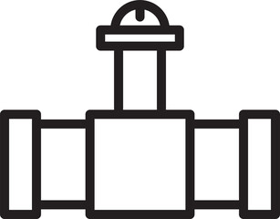 Vale and Water Tap Line Icon
