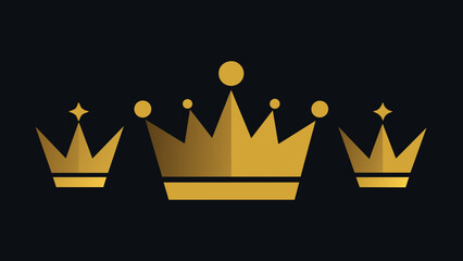 luxury gold crown vector illustration