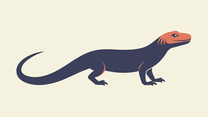 monitor lizard silhouette vector illustration