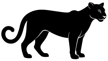 cougar silhouette vector illustration