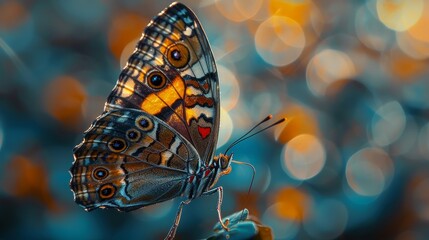 Butterfly Wings: A striking photo of a butterflys wings against a blurred background