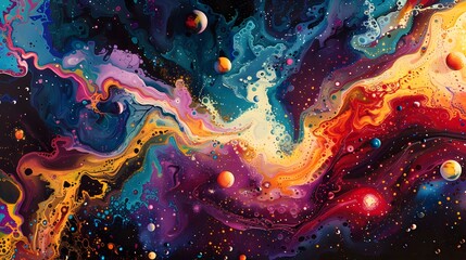 Colorful abstract universe wallpaper.