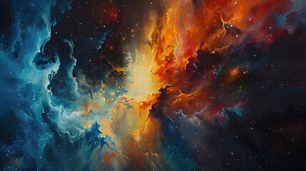 Colorful abstract universe wallpaper.